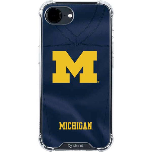 University of Michigan Blue Jersey iPhone 16e Clear Case